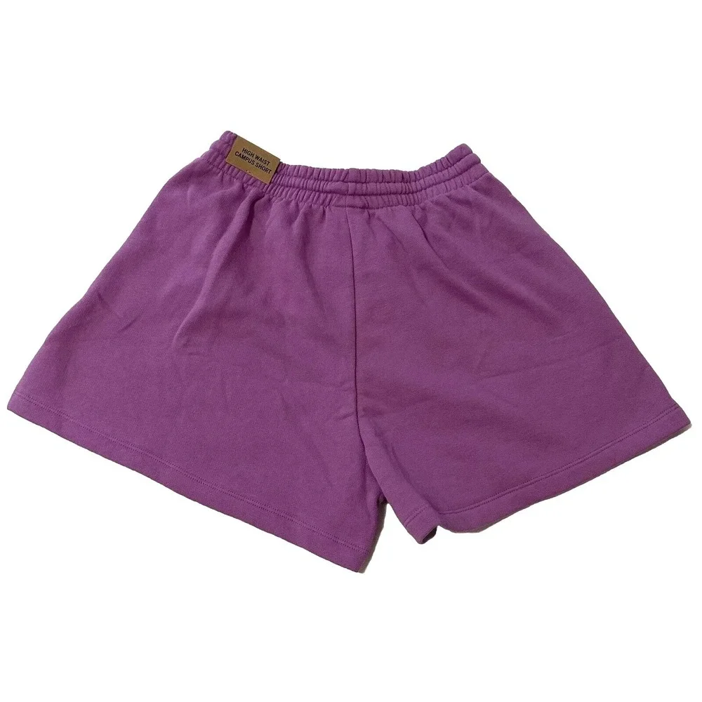 Victoria's Secret PINK Campus Sweat Shorts Women's XS Purple Elastic Waistband